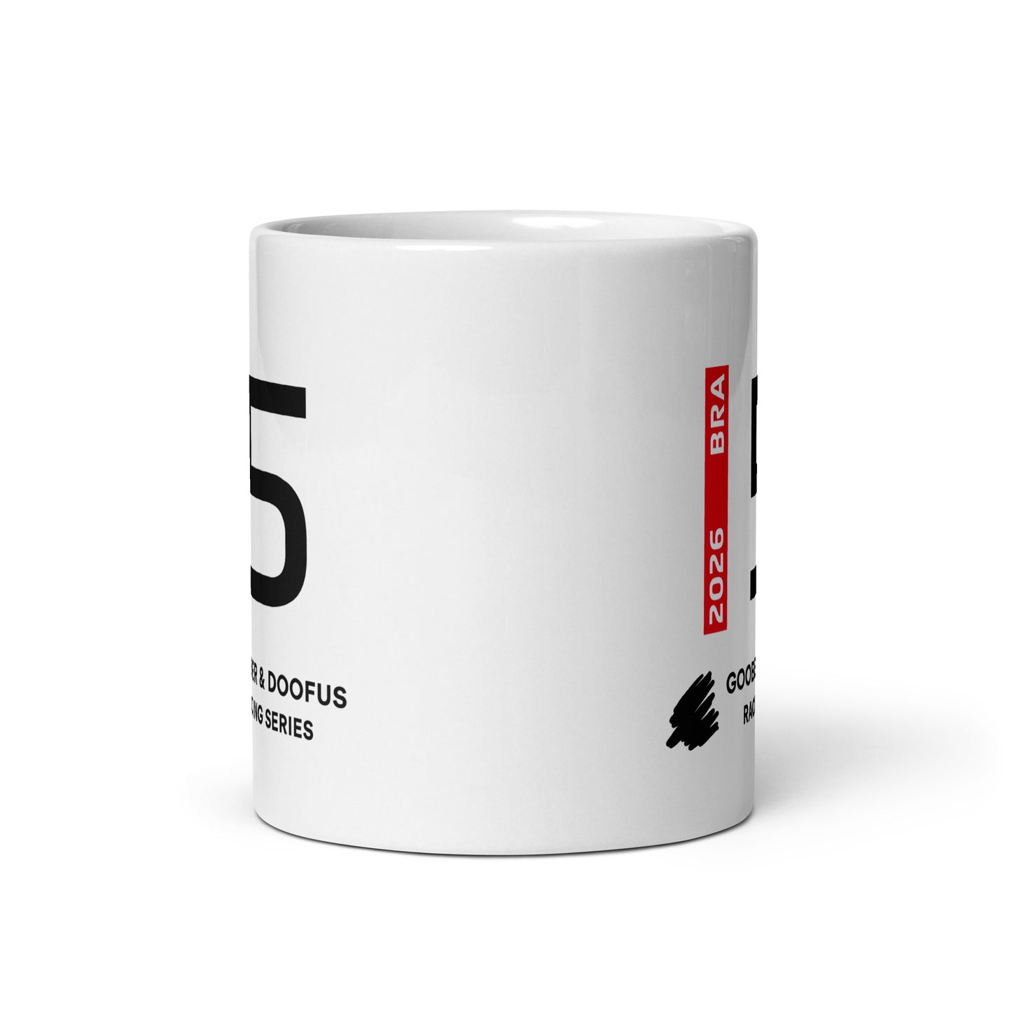 Gabriel Bortoleto #5 F1 Driver White Mug (11oz) - Front Side