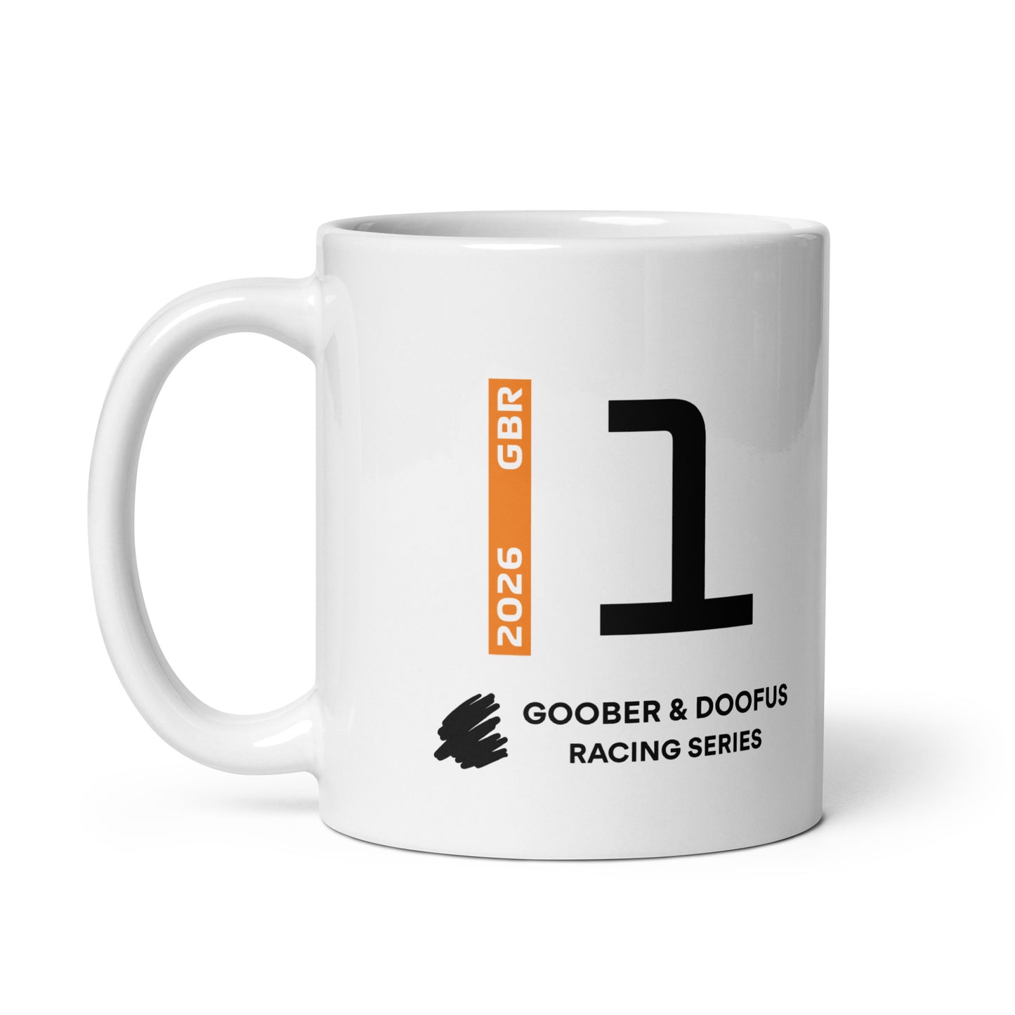 Lando Norris #1 F1 Driver White Mug (11oz) - Left Side