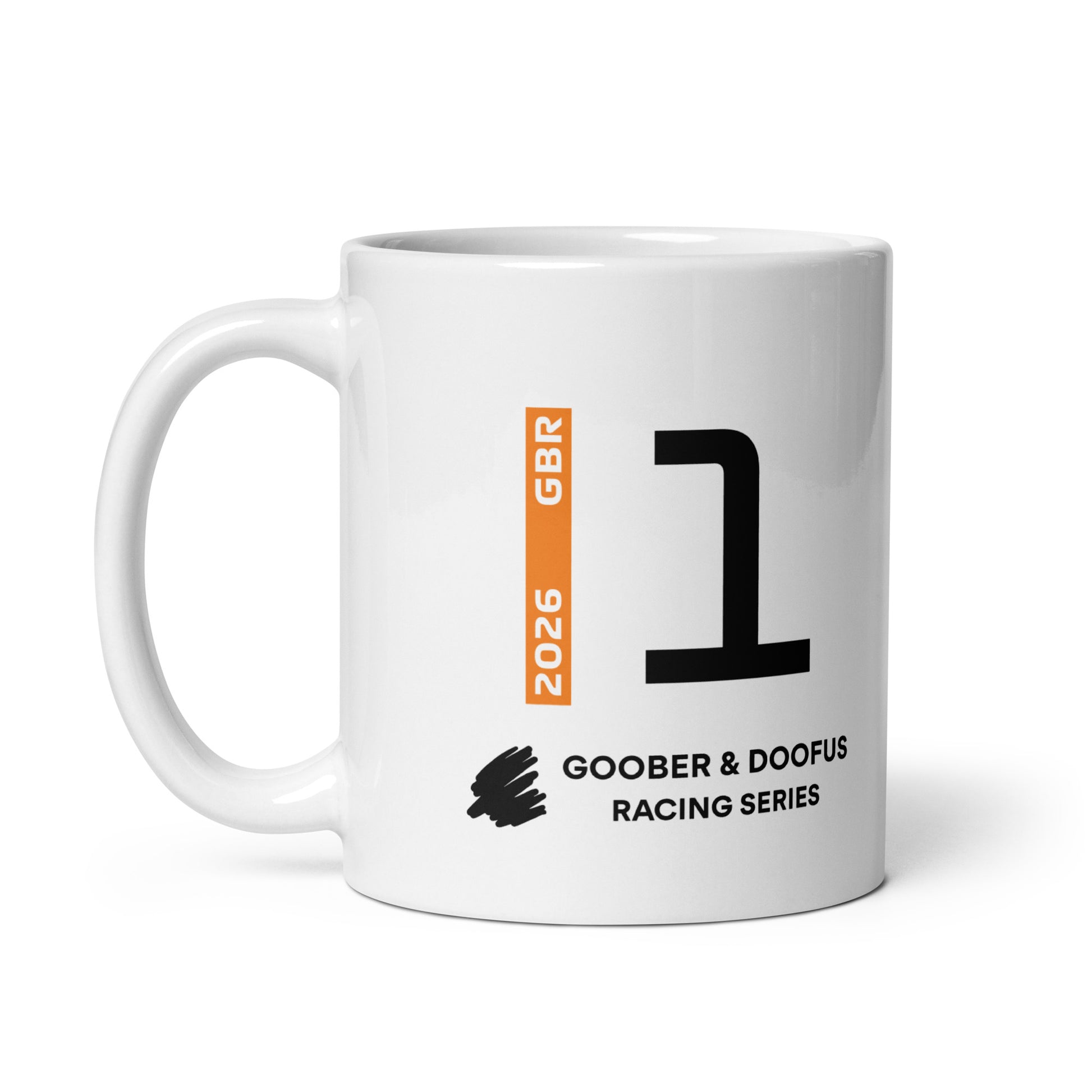 Lando Norris #1 F1 Driver White Mug (11oz) - Left Side