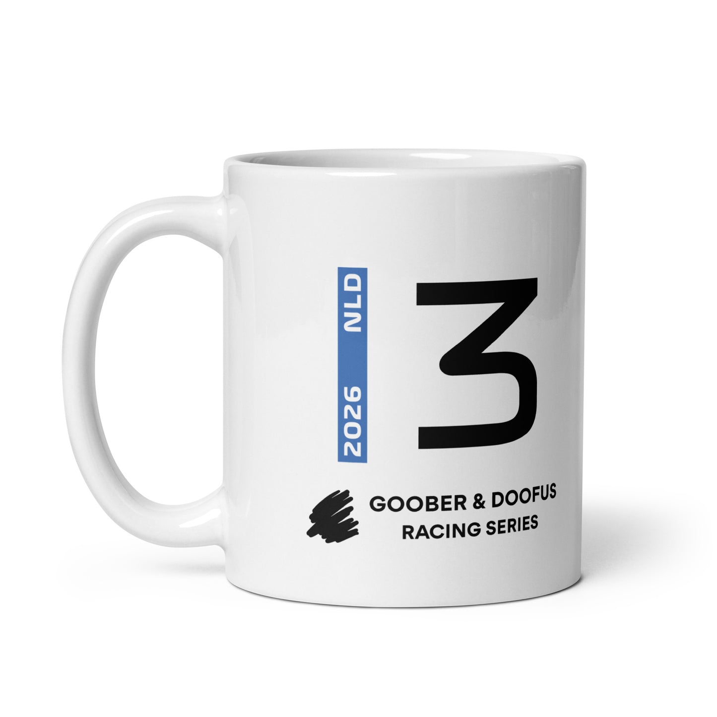 Max Verstappen #3 F1 Driver White Mug (11oz) - Left Side