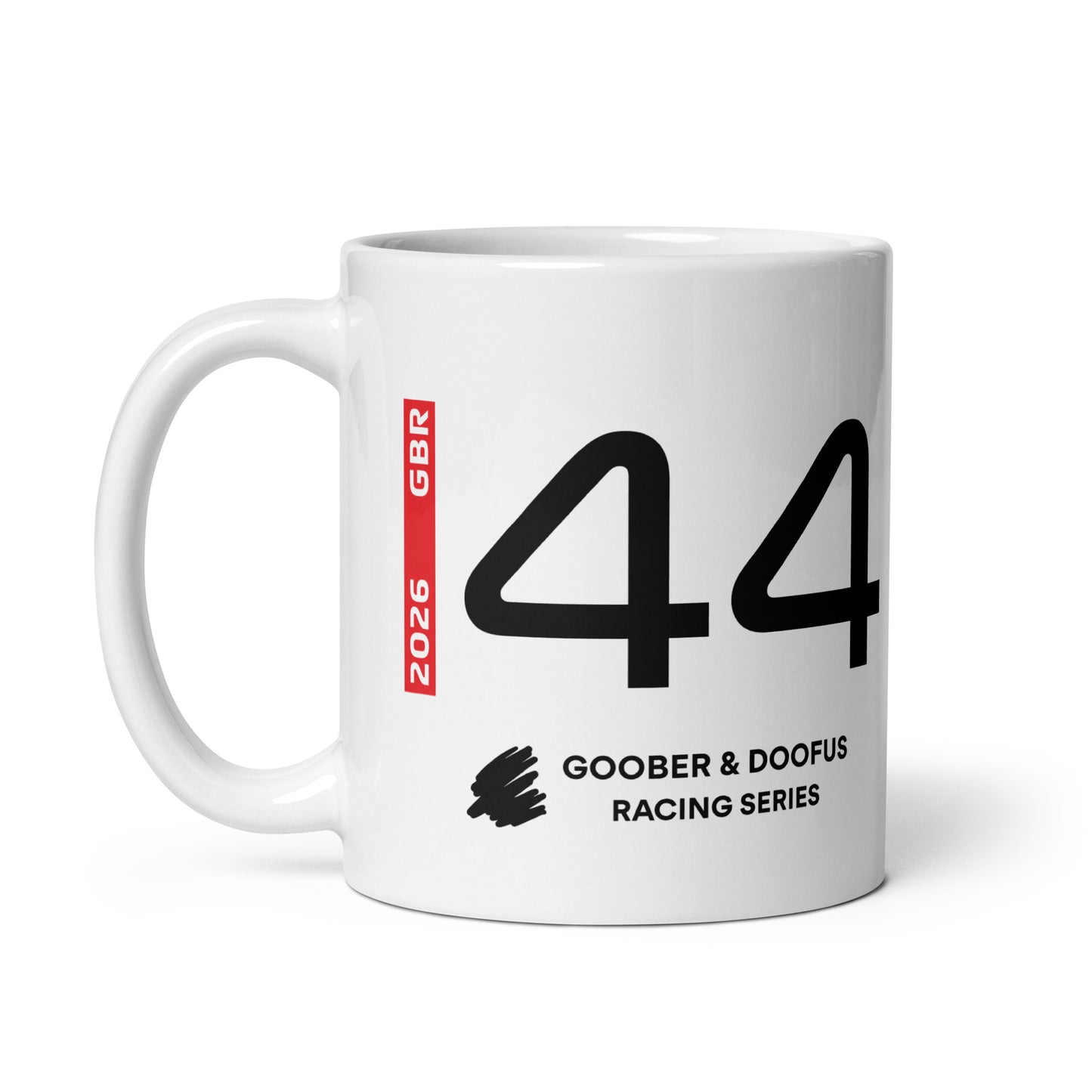 Lewis Hamilton #44 F1 Driver White Mug (11oz) - Left Side