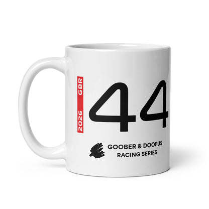 Lewis Hamilton #44 F1 Driver White Mug (11oz) - Left Side