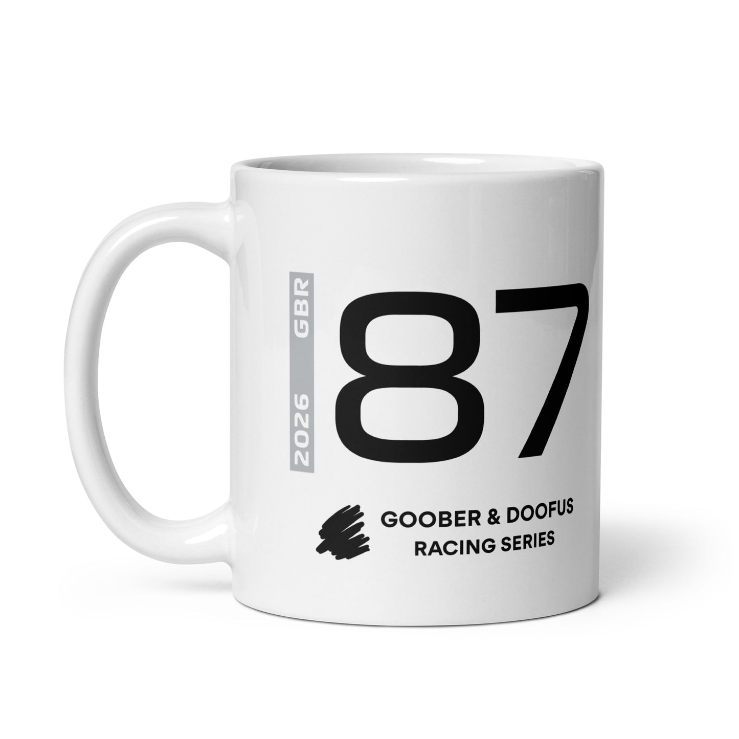 Oliver Bearman #87 F1 Driver White Mug (11oz) - Left Side