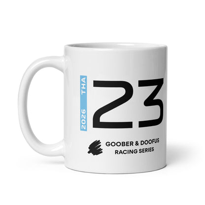 Alex Albon #23 F1 Driver White Mug (11oz) - Left Side