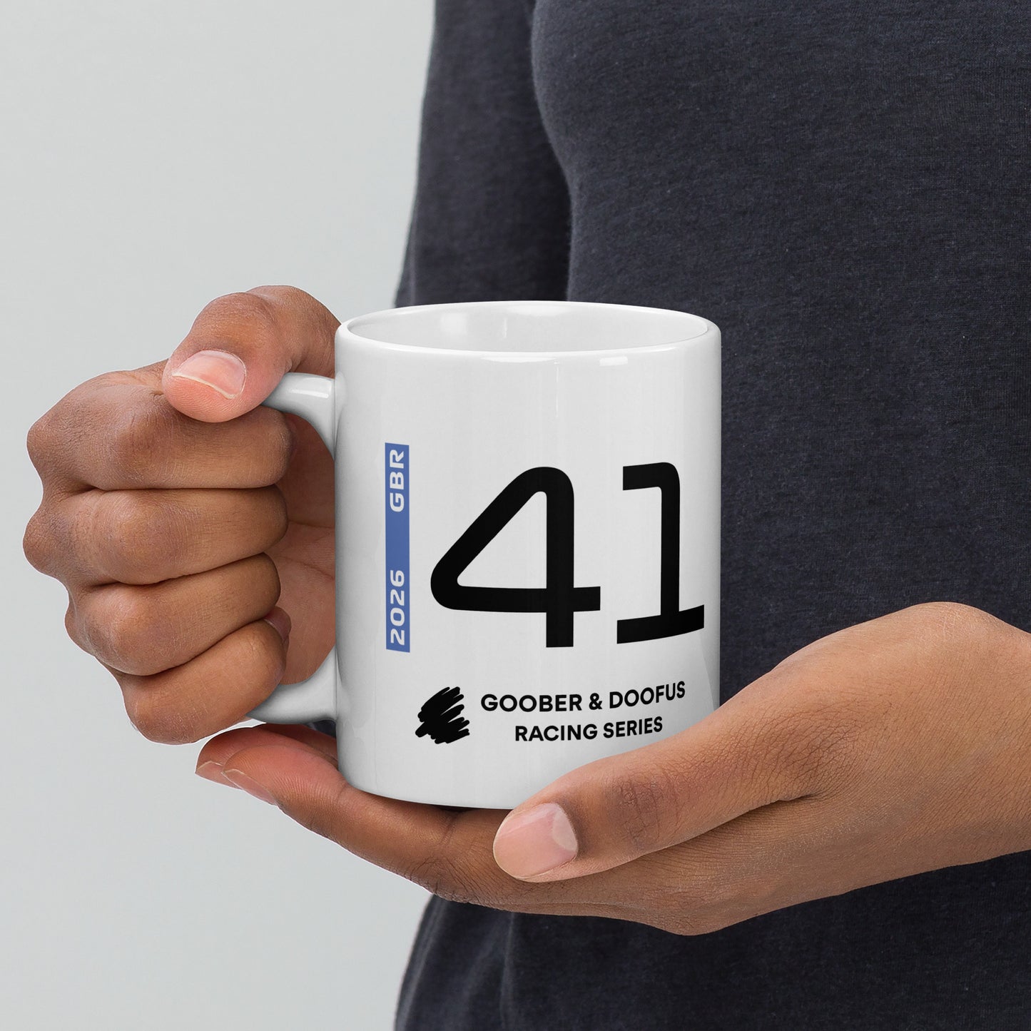 Arvid Lindblad #41 F1 Driver White Mug (11oz) - Held In Hand