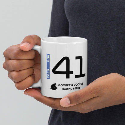 Arvid Lindblad #41 F1 Driver White Mug (11oz) - Held In Hand