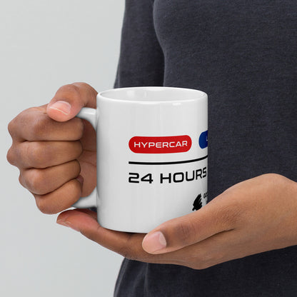24 Hours Of Le Mans White Mug (11oz) - Held In Hand