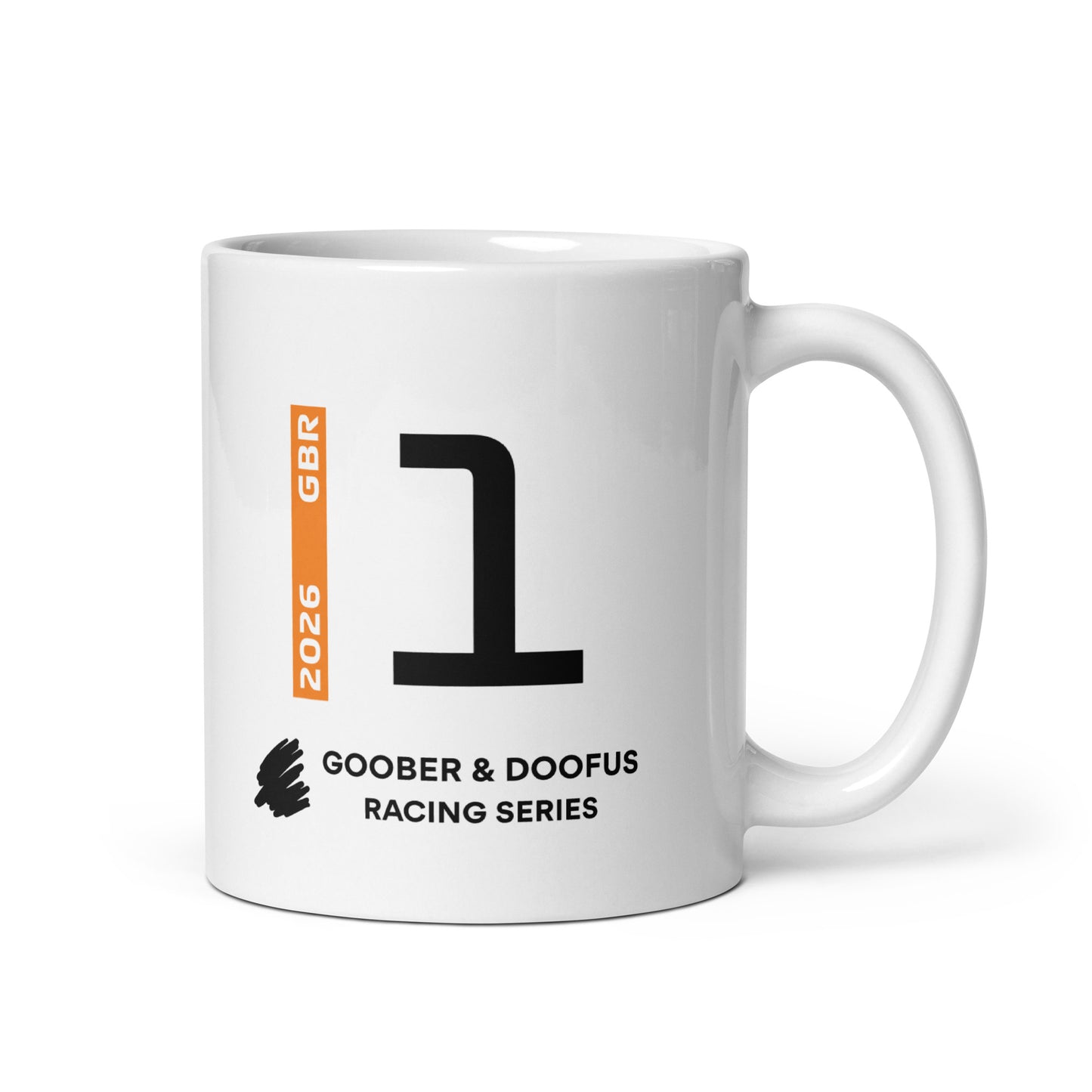 Lando Norris #1 F1 Driver White Mug (11oz) - Right Side