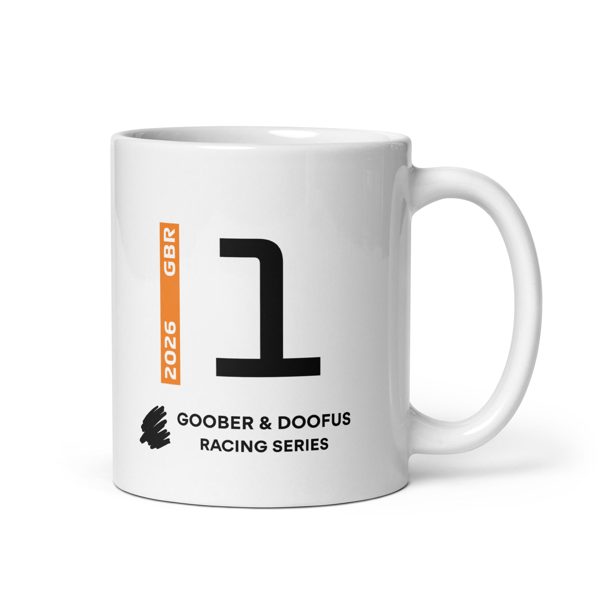 Lando Norris #1 F1 Driver White Mug (11oz) - Right Side