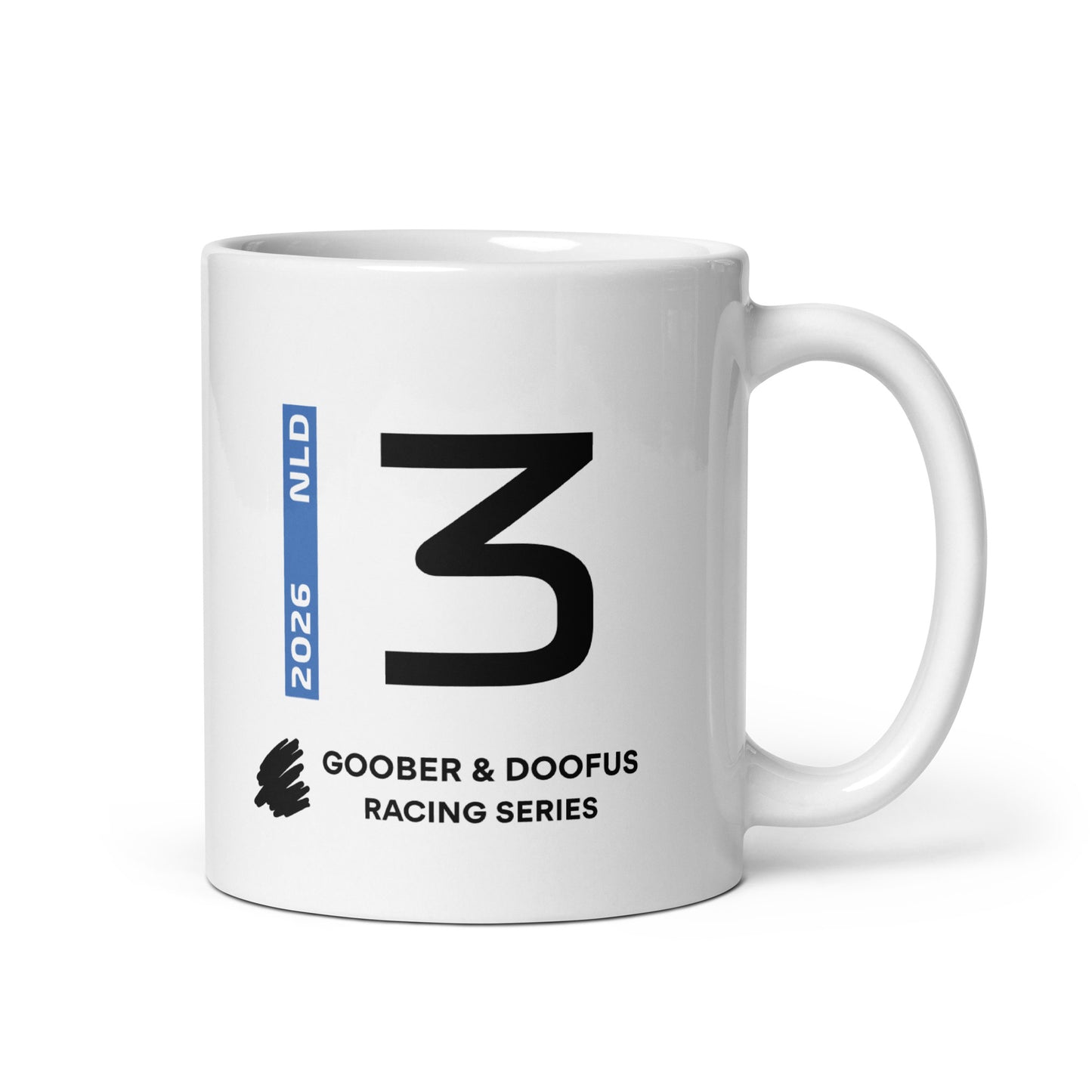 Max Verstappen #3 F1 Driver White Mug (11oz) - Right Side