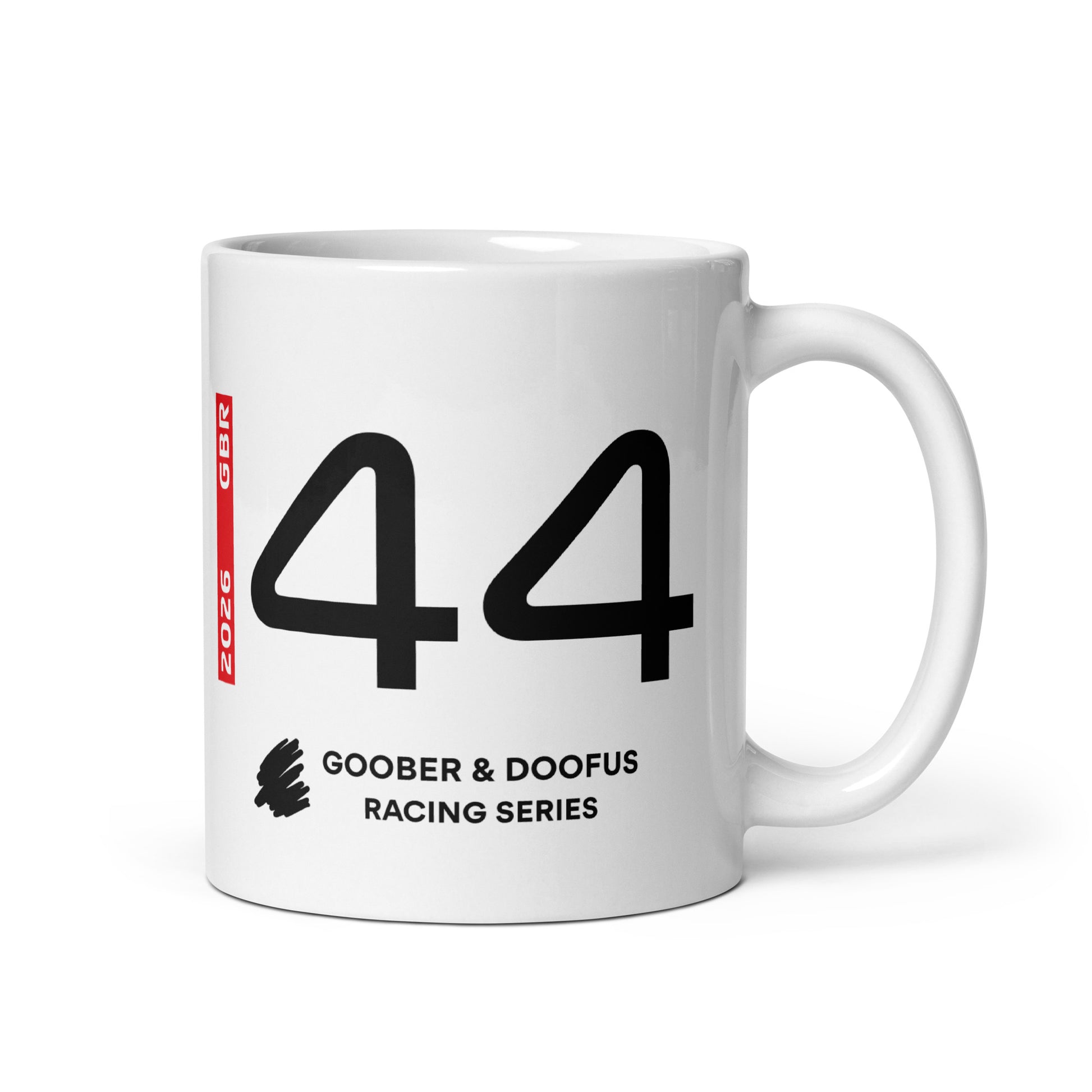Lewis Hamilton #44 F1 Driver White Mug (11oz) - Right Side