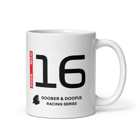Charles Leclerc #16 F1 Driver White Mug (11oz) - Right Side