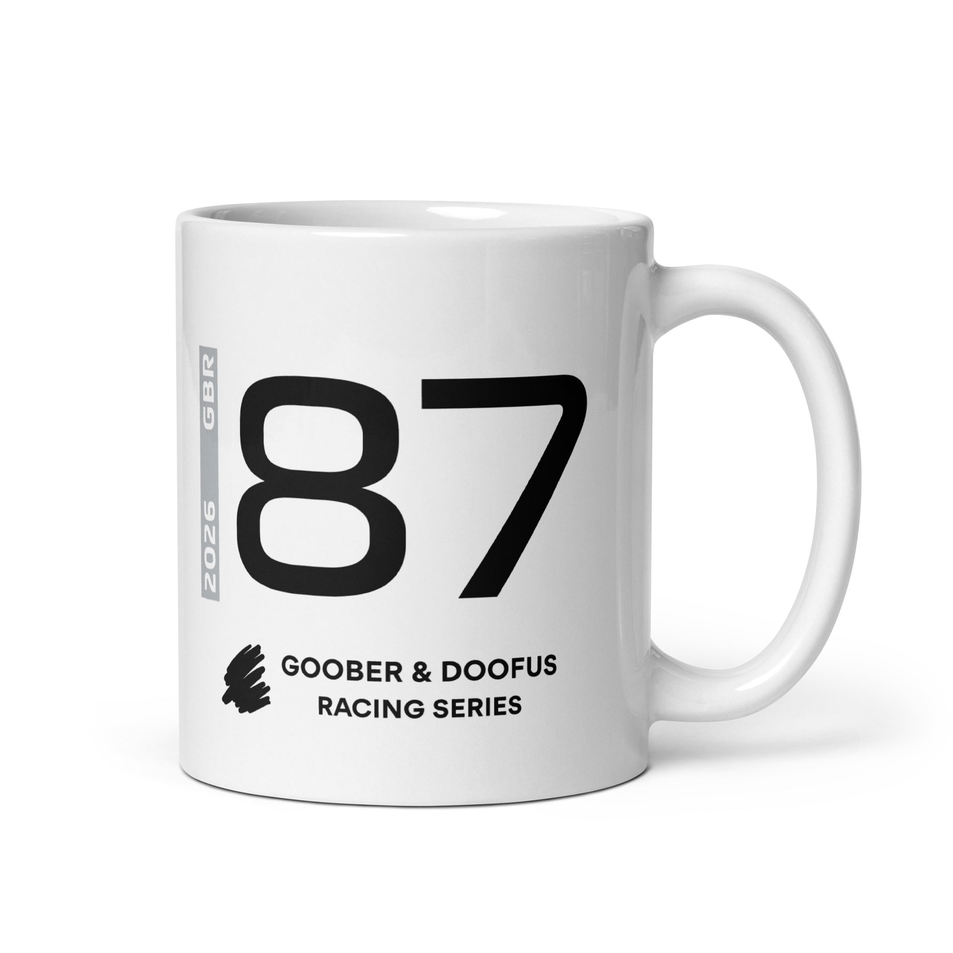 Oliver Bearman #87 F1 Driver White Mug (11oz) - Right Side
