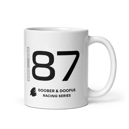 Oliver Bearman #87 F1 Driver White Mug (11oz) - Right Side