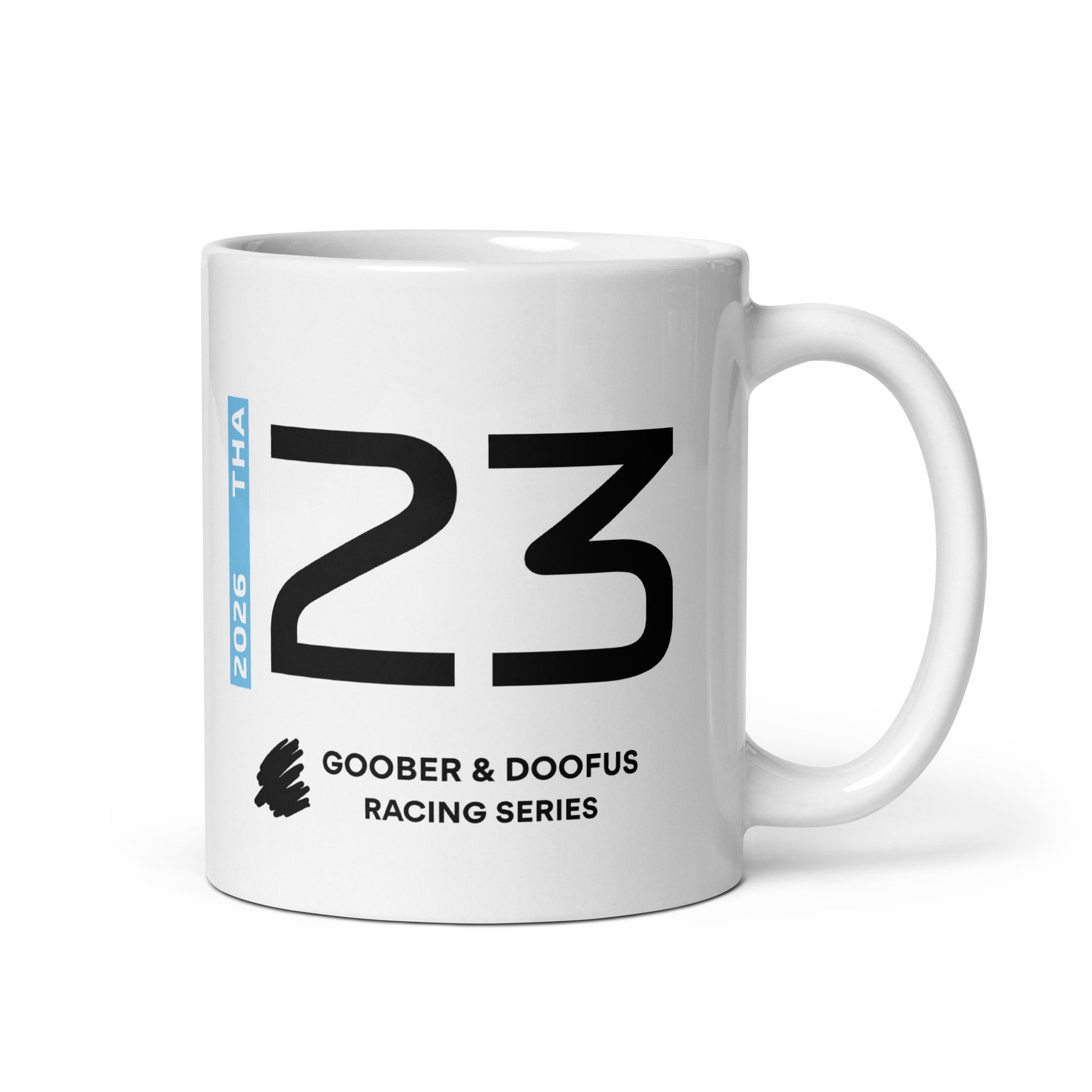 Alex Albon #23 F1 Driver White Mug (11oz) - Right Side