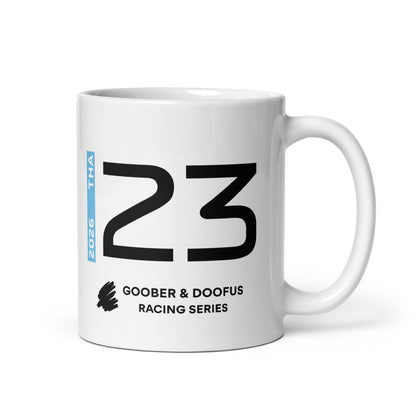 Alex Albon #23 F1 Driver White Mug (11oz) - Right Side