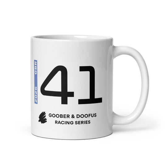 Arvid Lindblad #41 F1 Driver White Mug (11oz) - Right Side