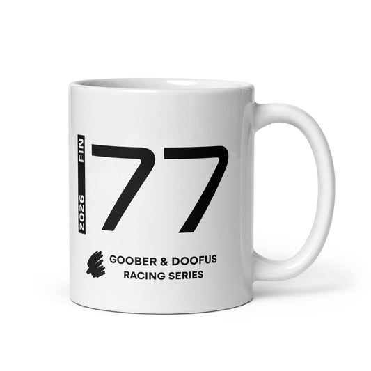 Valtteri Bottas #77 F1 Driver White Mug (11oz) - Right Side