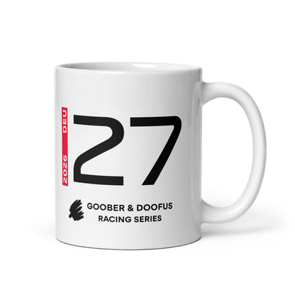 Nico Hulkenberg #27 F1 Driver White Mug (11oz) - Right Side