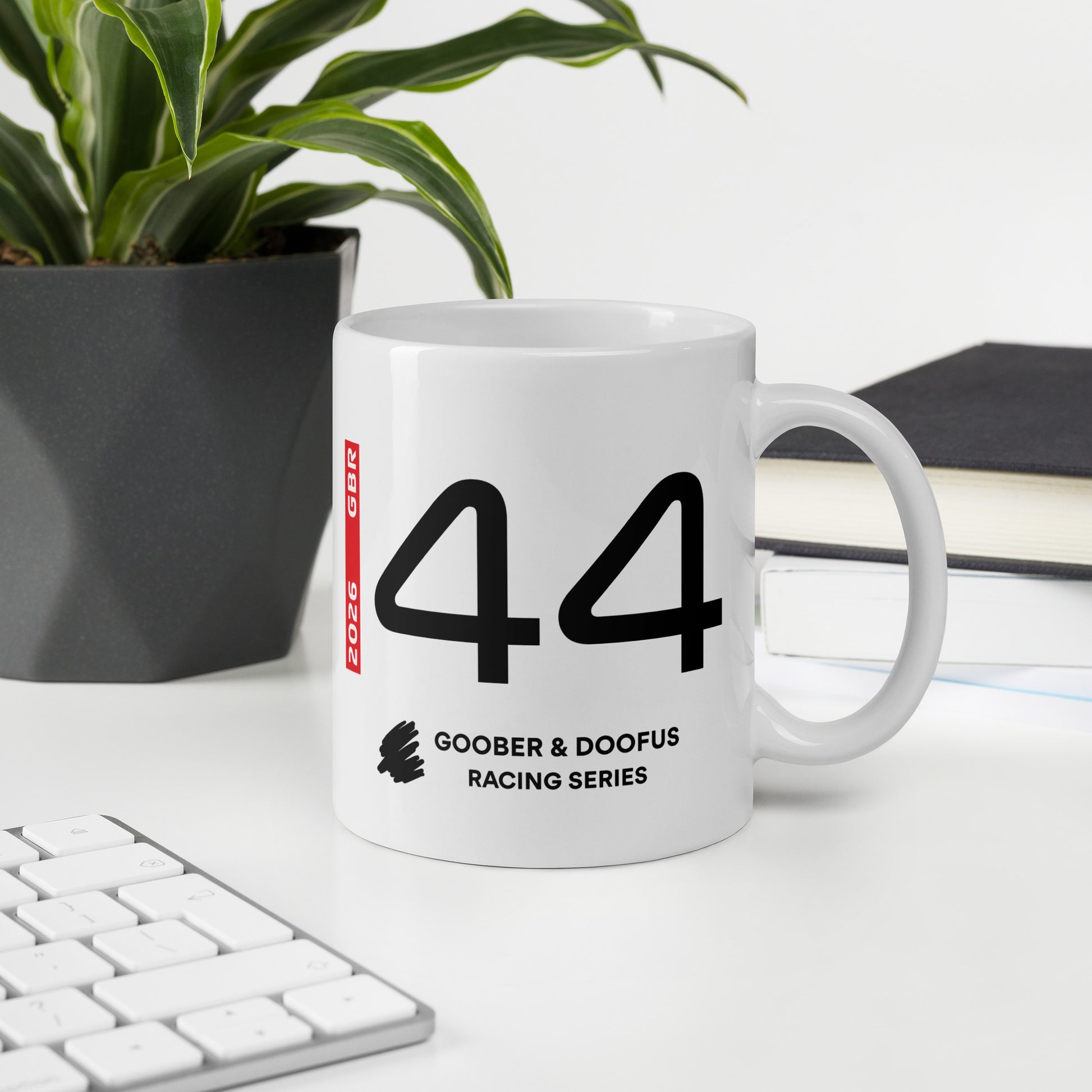 Lewis Hamilton #44 F1 Driver White Mug (11oz) - Office Desk