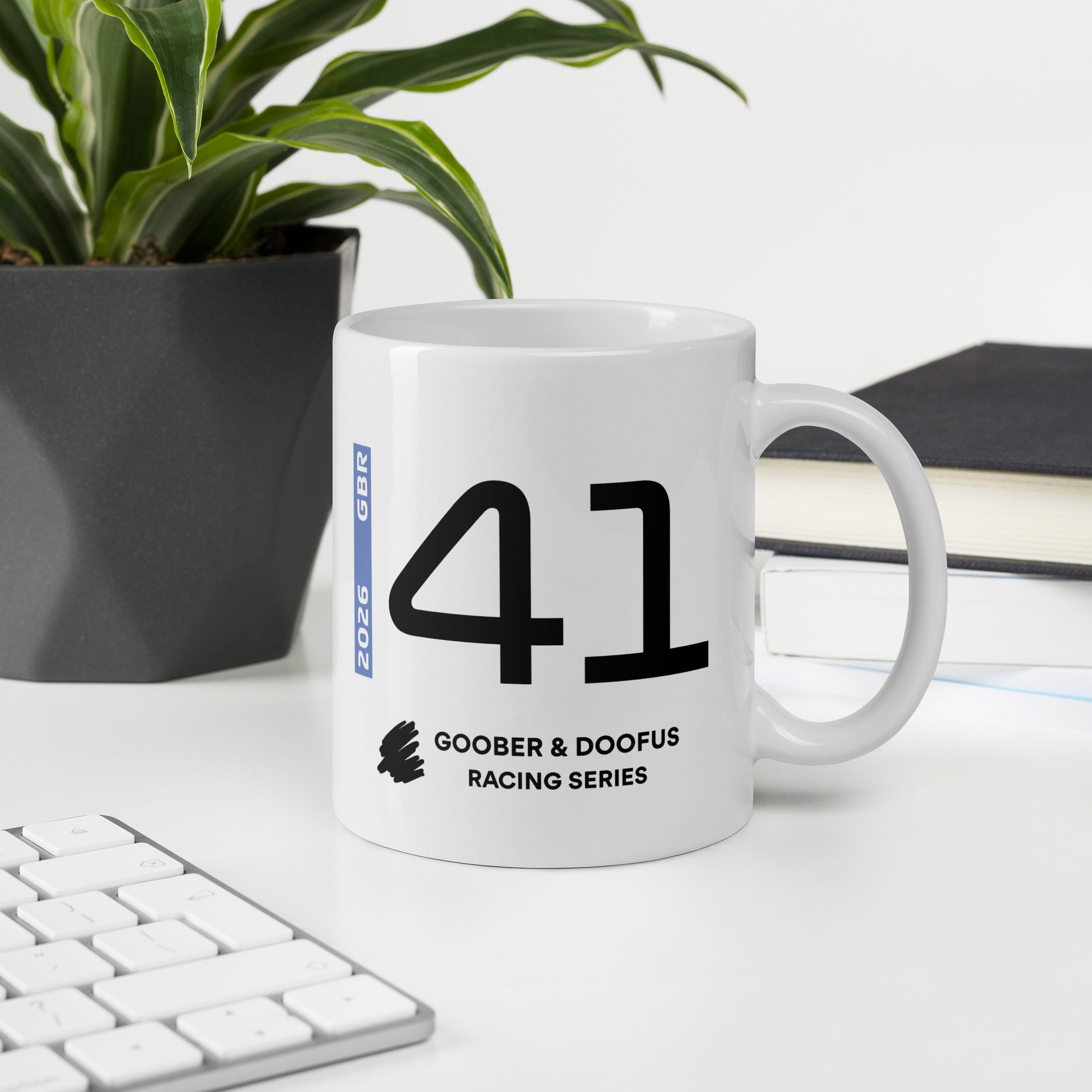 Arvid Lindblad #41 F1 Driver White Mug (11oz) - Office Desk