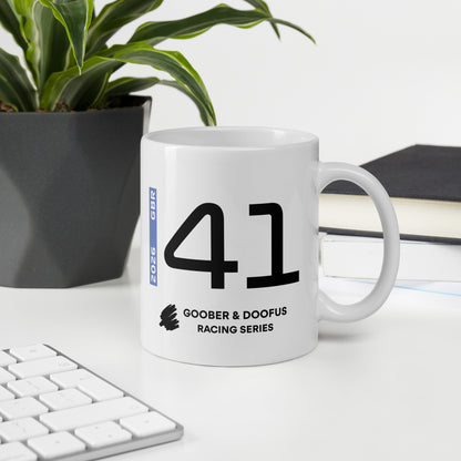 Arvid Lindblad #41 F1 Driver White Mug (11oz) - Office Desk