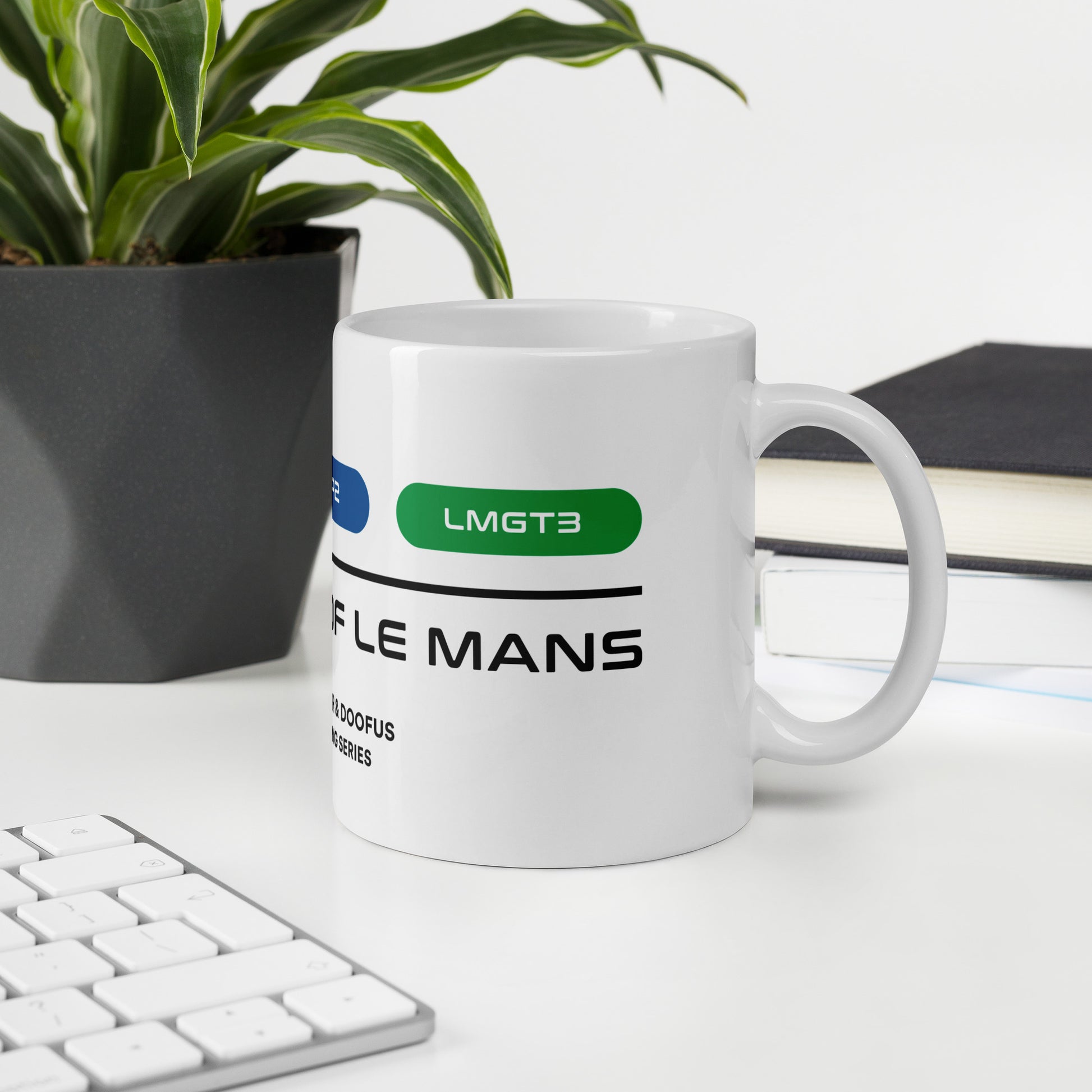 24 Hours Of Le Mans White Mug (11oz) - Office Desk