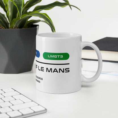 24 Hours Of Le Mans White Mug (11oz) - Office Desk