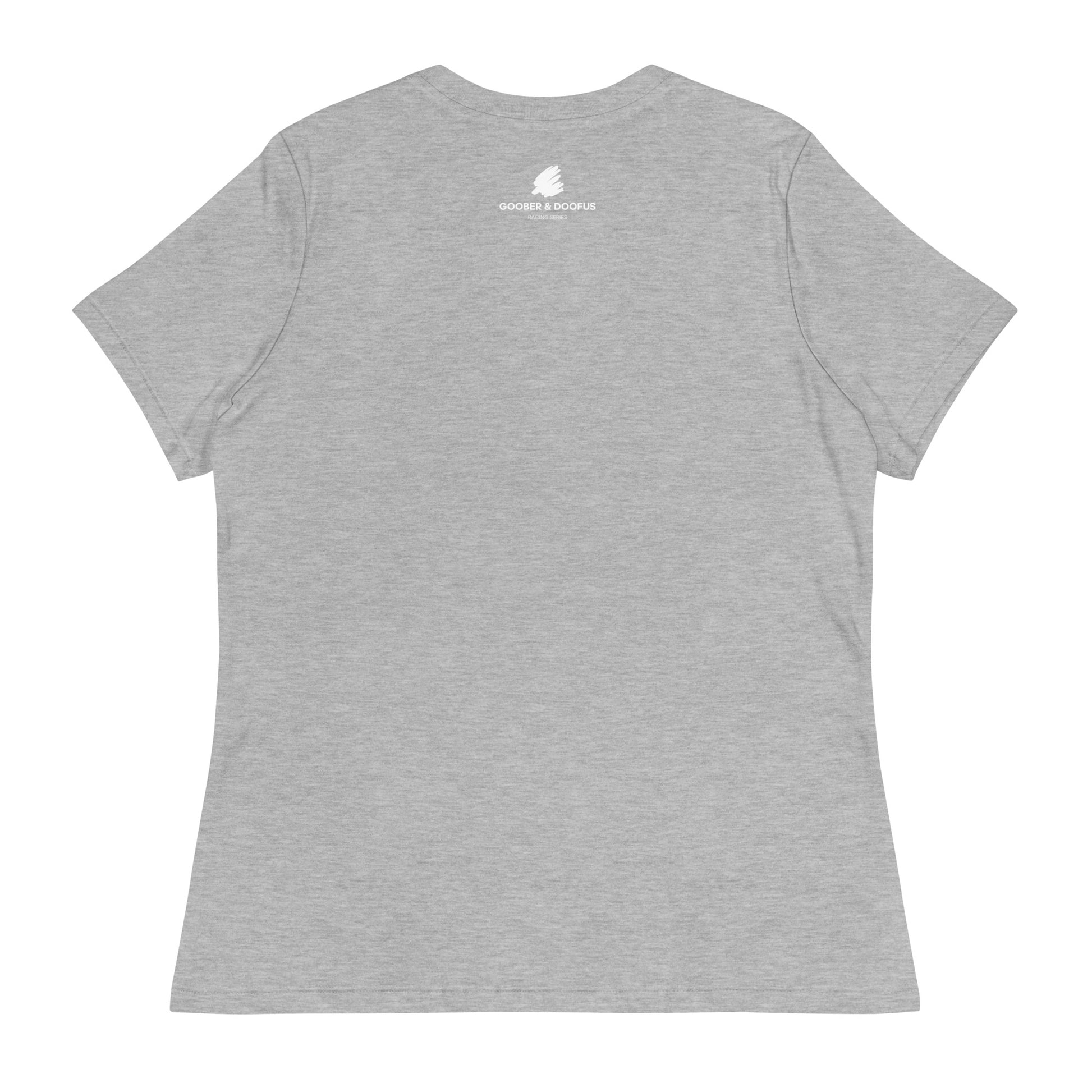 Box Box Text F1 Racing Women's Relaxed T-Shirt in Heather Gray