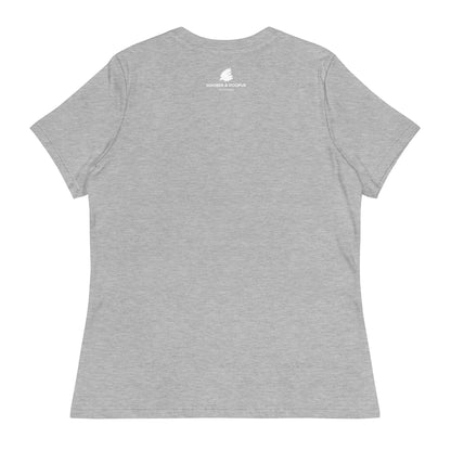 Box Box Text F1 Racing Women's Relaxed T-Shirt in Heather Gray