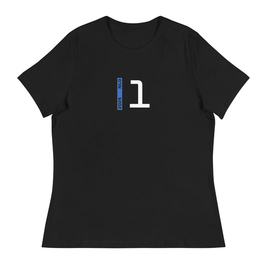 #1 F1 Driver Max Verstappen Women's Relaxed T-Shirt in Black