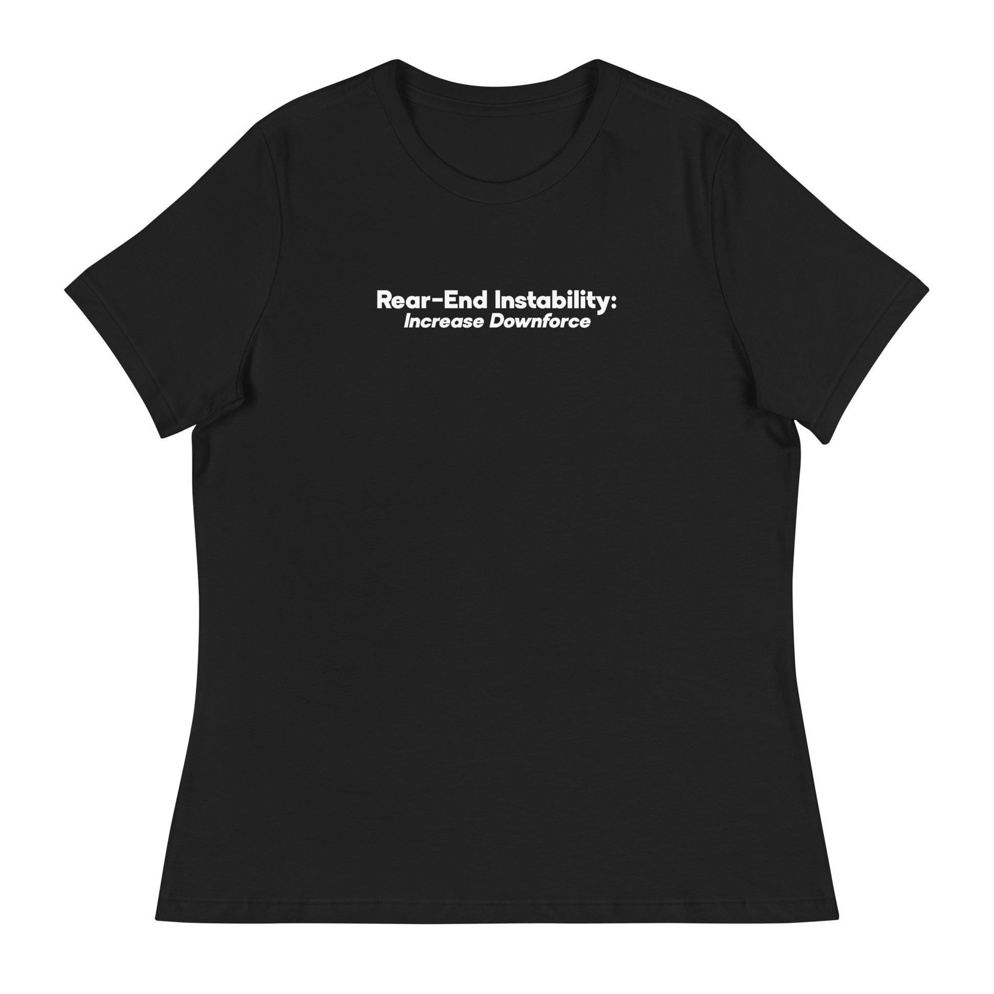 Read-End Instability Women's Relaxed T-Shirt in Black