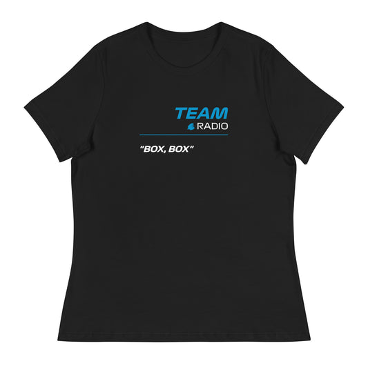 Alpine F1 Team Radio Women's Black Relaxed Fit T-Shirt