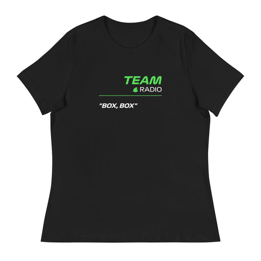 Kick Sauber F1 Team Radio Women's Black Relaxed Fit T-Shirt