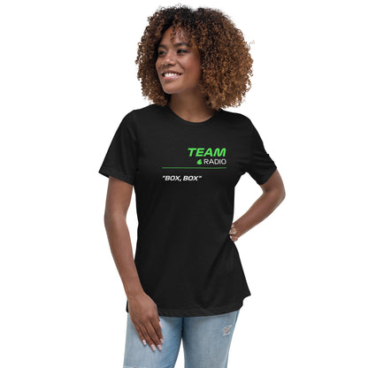 Kick Sauber F1 Team Radio Women's Black Relaxed Fit T-Shirt