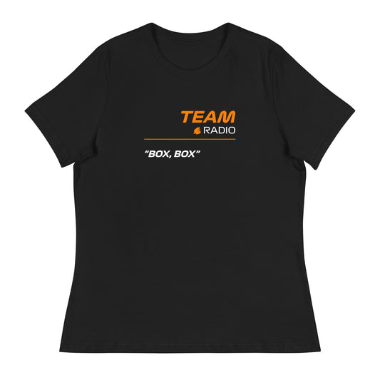 McLaren F1 Team Radio Women's Black Relaxed Fit T-Shirt