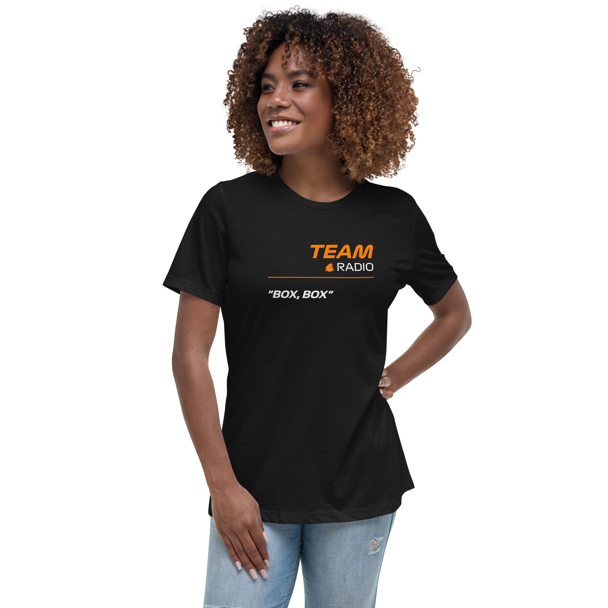 McLaren F1 Team Radio Women's Black Relaxed Fit T-Shirt