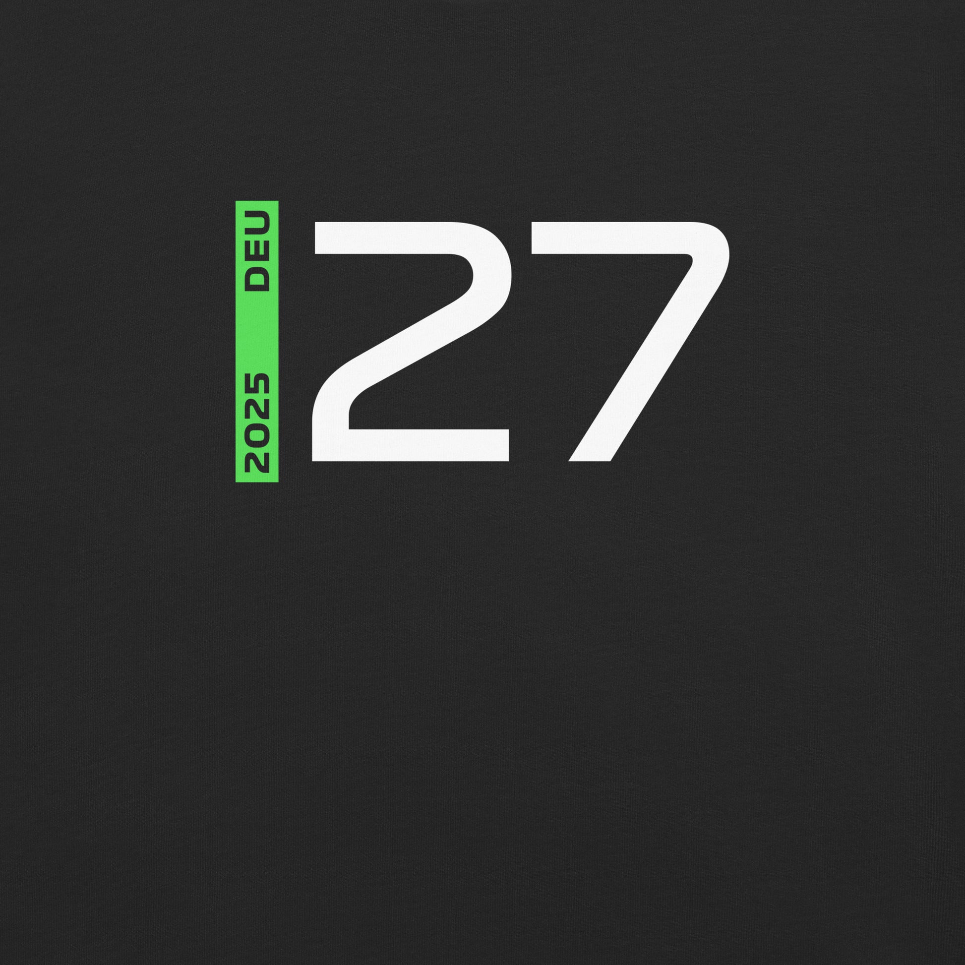 #27 F1 Driver Nico Hulkenberg Women's Relaxed T-Shirt in Black
