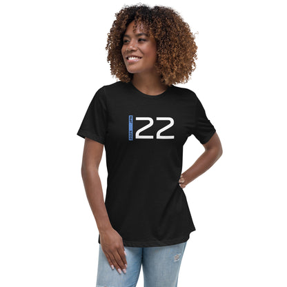 #22 F1 Driver Yuki Tsunoda Women's Relaxed T-Shirt in Black