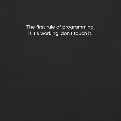 The First Rule of Programming Women's Relaxed T-Shirt in Black