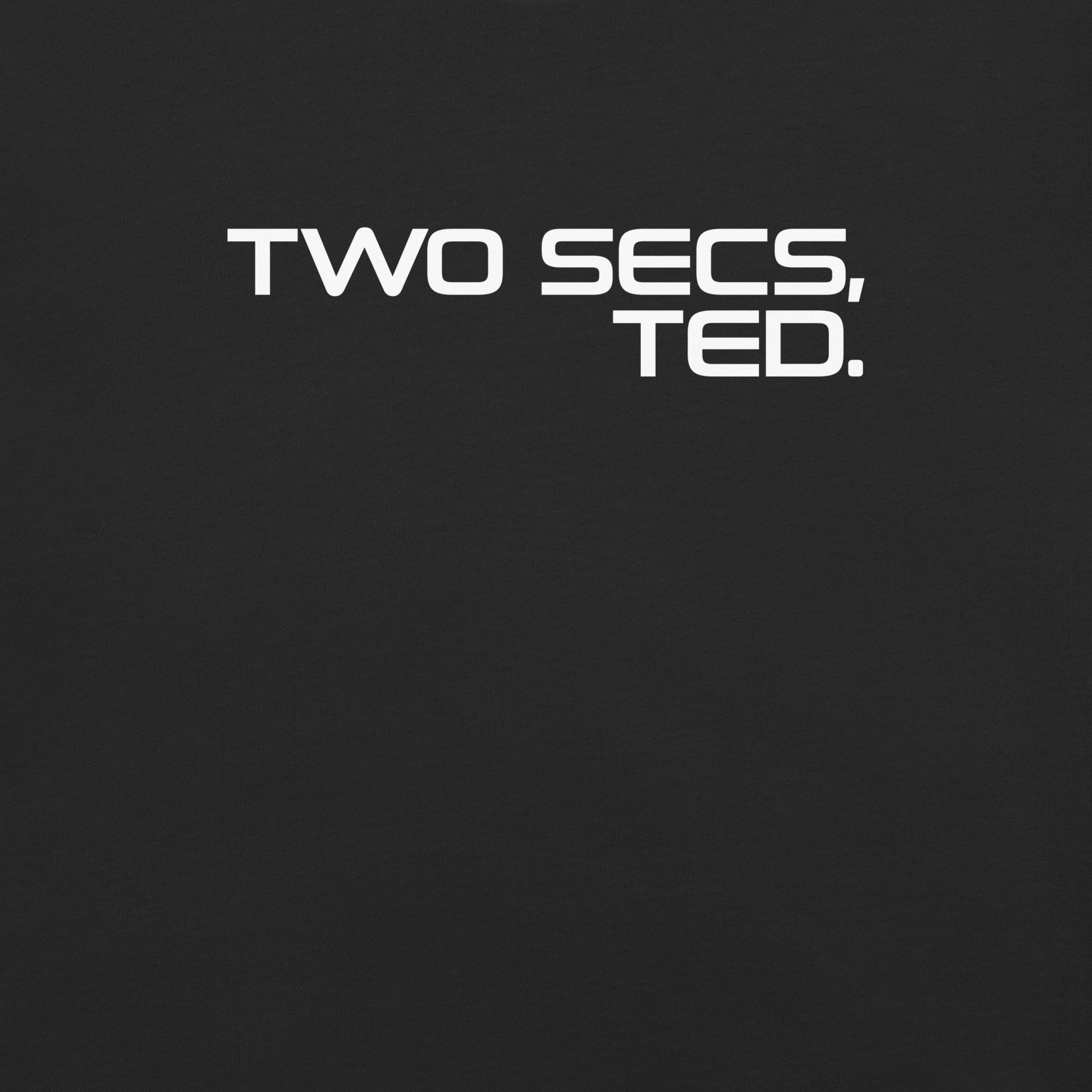 Two Secs Ted Stacked F1 Racing Women's Relaxed T-Shirt in Black