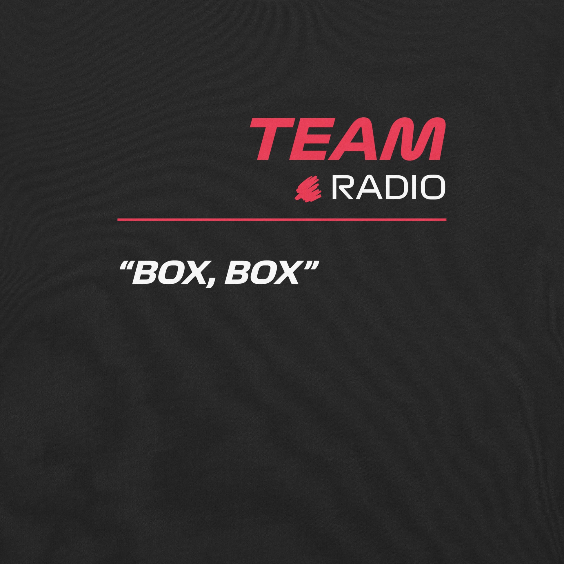 Box Box F1 Ferarri Team Radio Women's Relaxed T-Shirt in Black