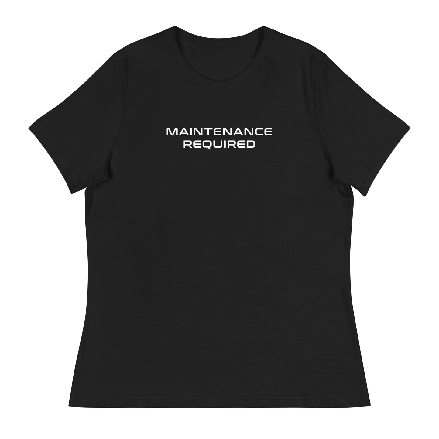 Maintenance Required F1 Racing Women's Relaxed T-Shirt in Black
