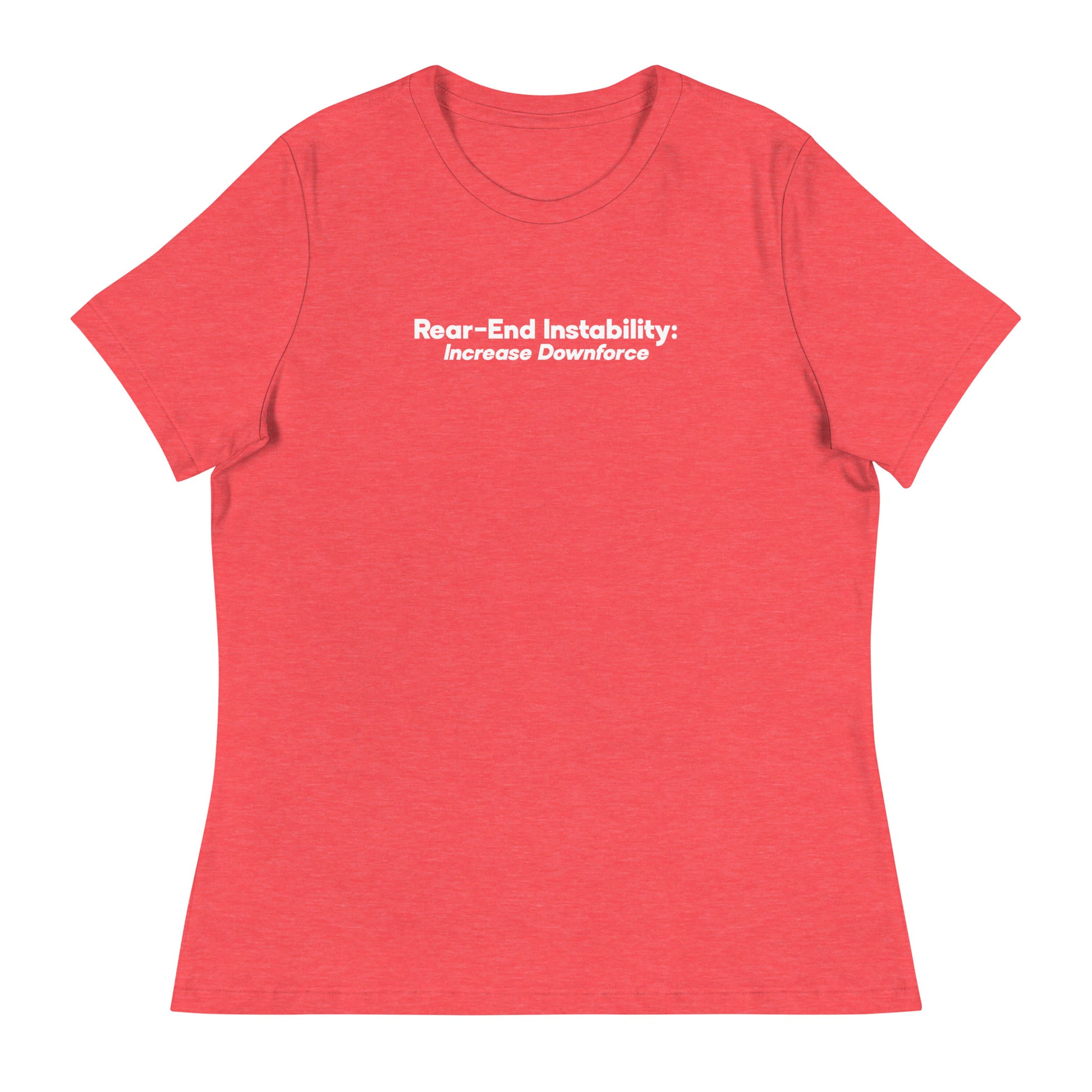Read-End Instability Women's Relaxed T-Shirt in Heather Red