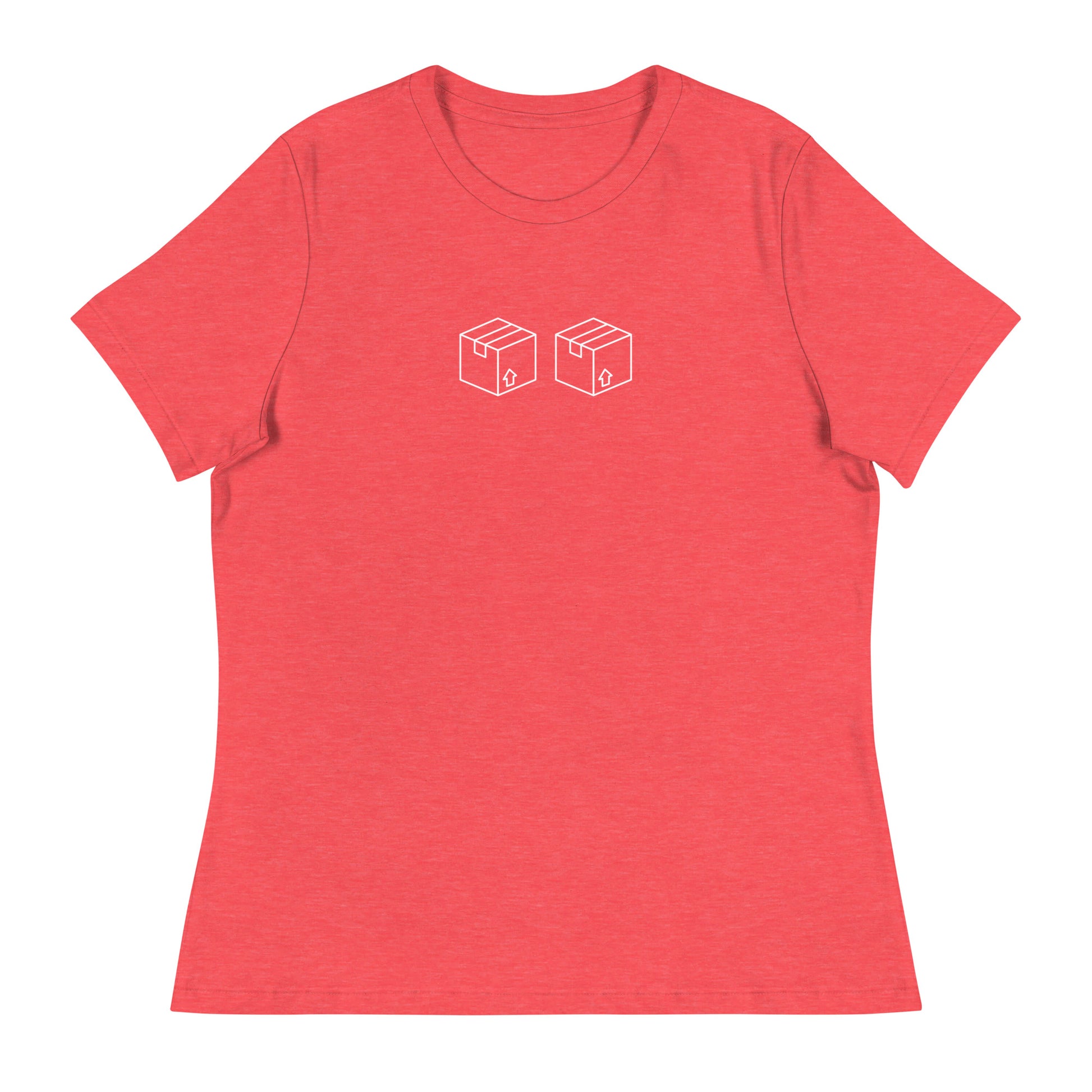 Box Box F1 Graphic Women's Relaxed T-Shirt in Heather Red
