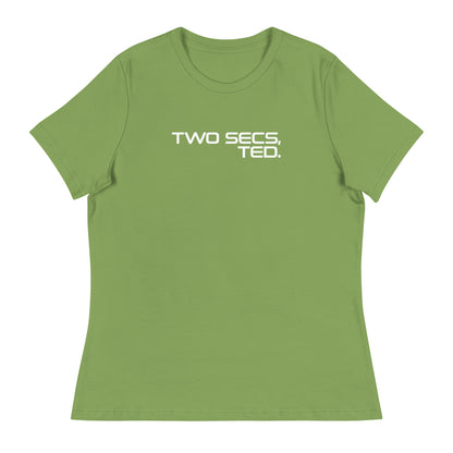Two Secs Ted Stacked F1 Racing Women's Relaxed T-Shirt in Leaf Green