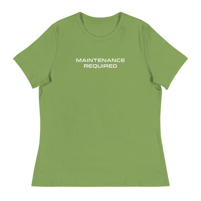 Maintenance Required F1 Racing Women's Relaxed T-Shirt in Leaf Green