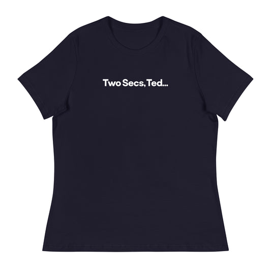 Two Secs Ted F1 Racing Women's Relaxed T-Shirt in Navy Blue