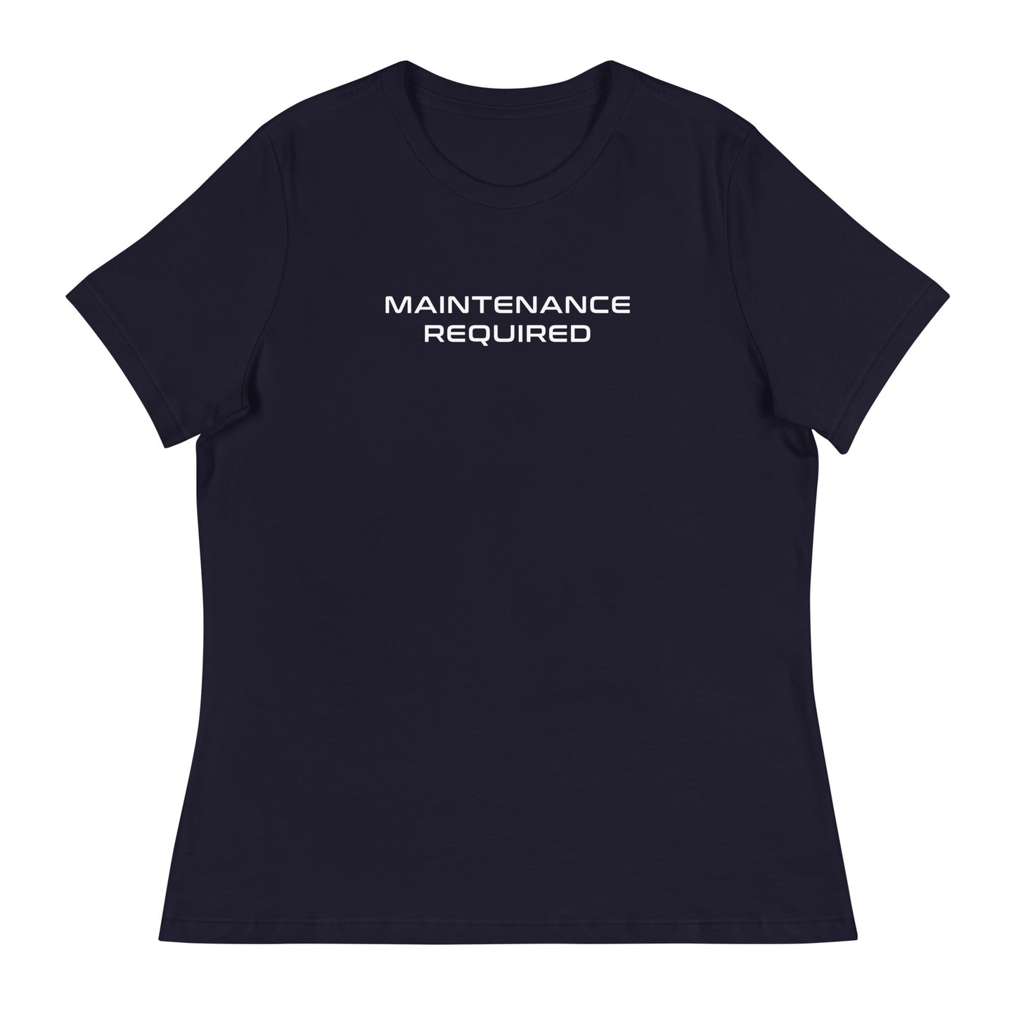 Maintenance Required F1 Racing Women's Relaxed T-Shirt in Navy