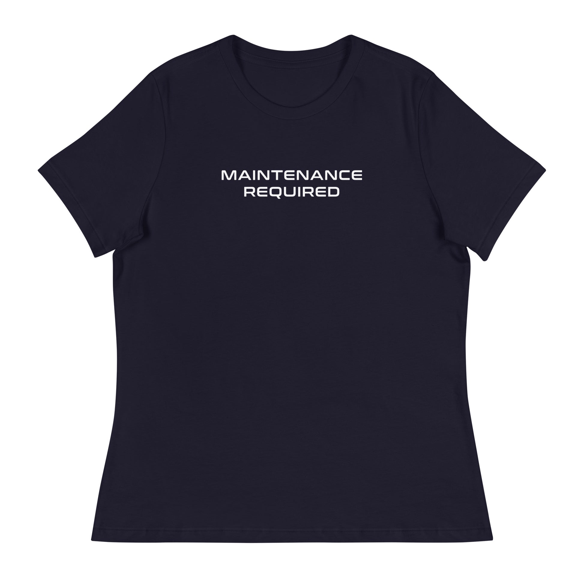 Maintenance Required F1 Racing Women's Relaxed T-Shirt in Navy